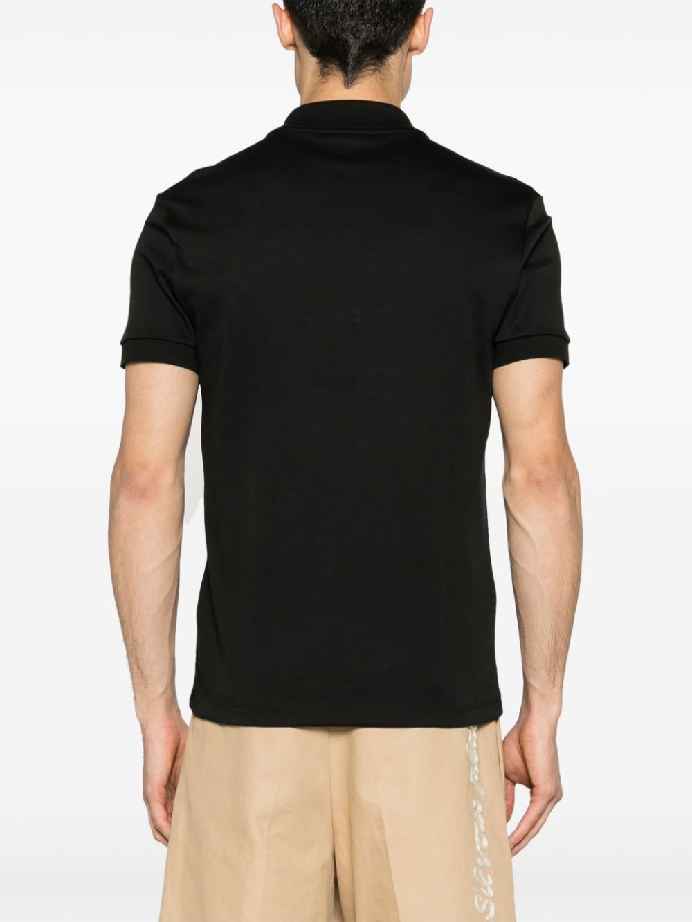 logo-patch jersey polo shirt - 4