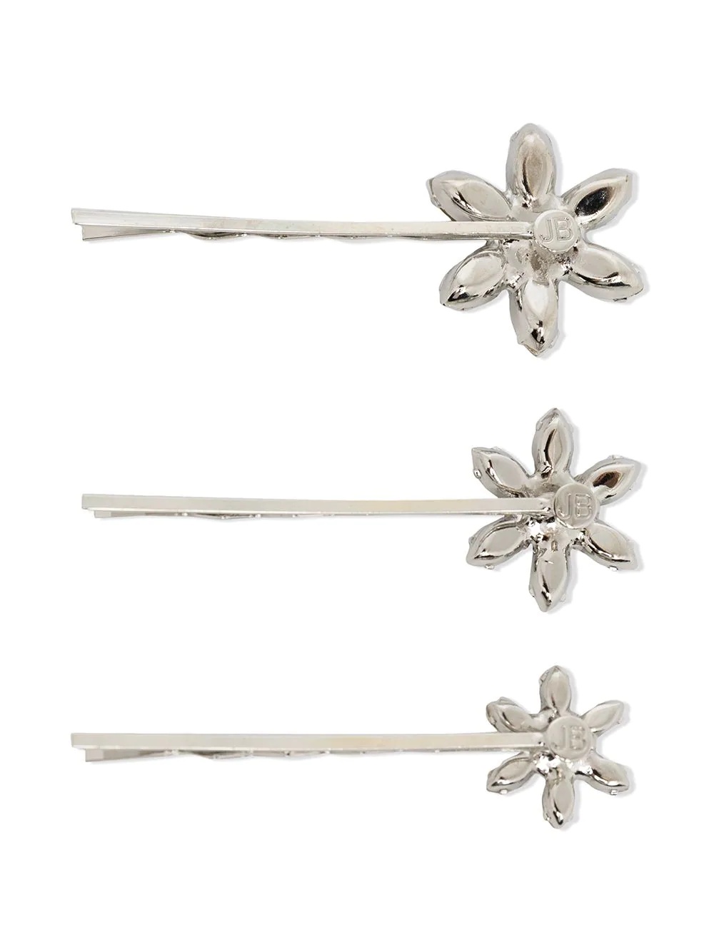 crystal floral-embellished bobby pin - 2