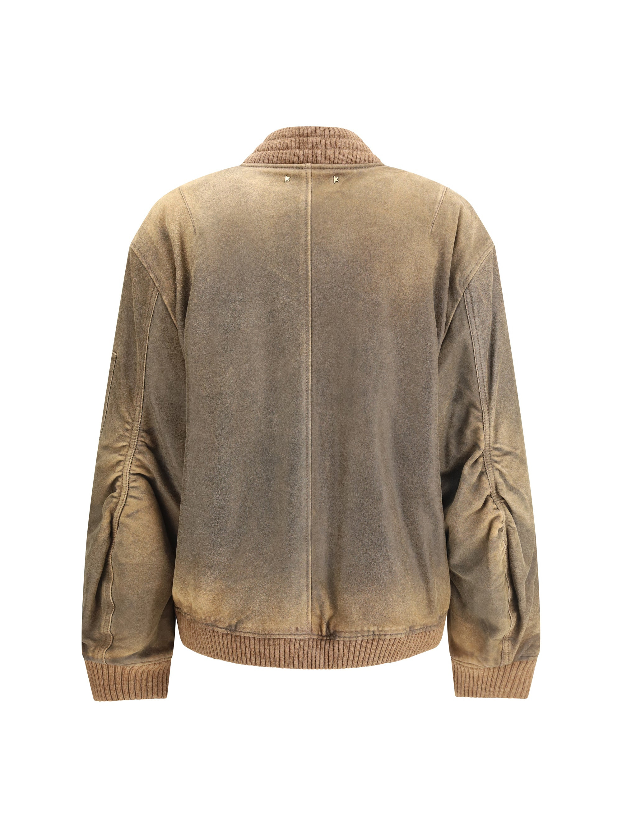 Golden Goose Women Brown Leather Jacket With Zip Closure - 2