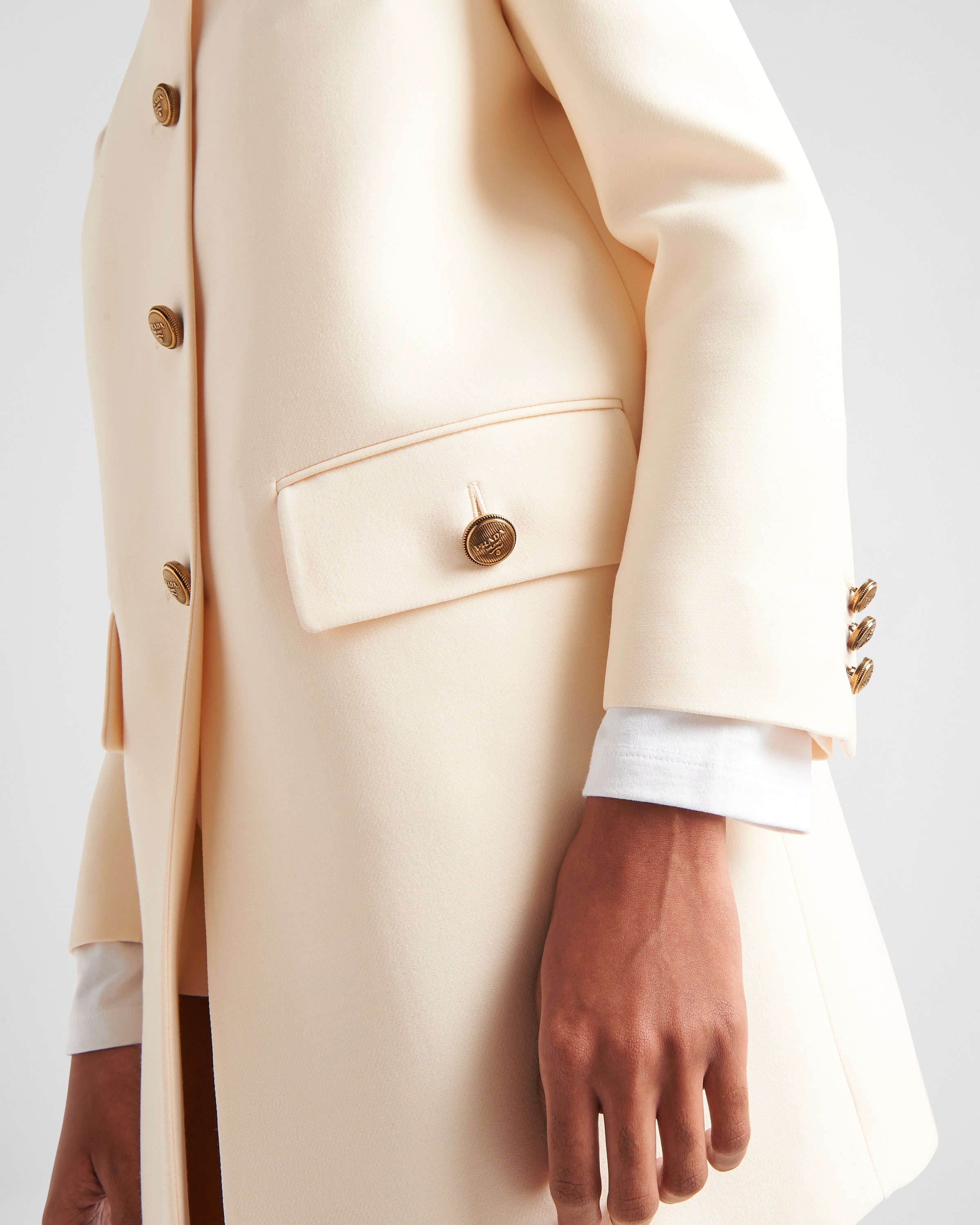 Single-breasted tricotine coat - 4