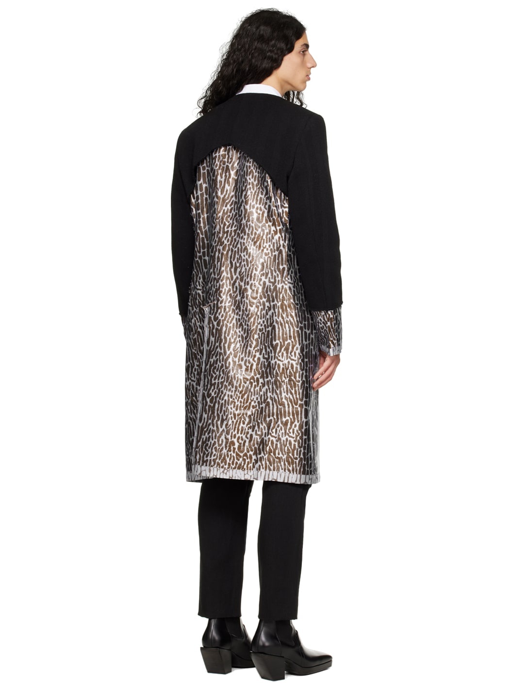 Black & Brown Layered Coat - 3