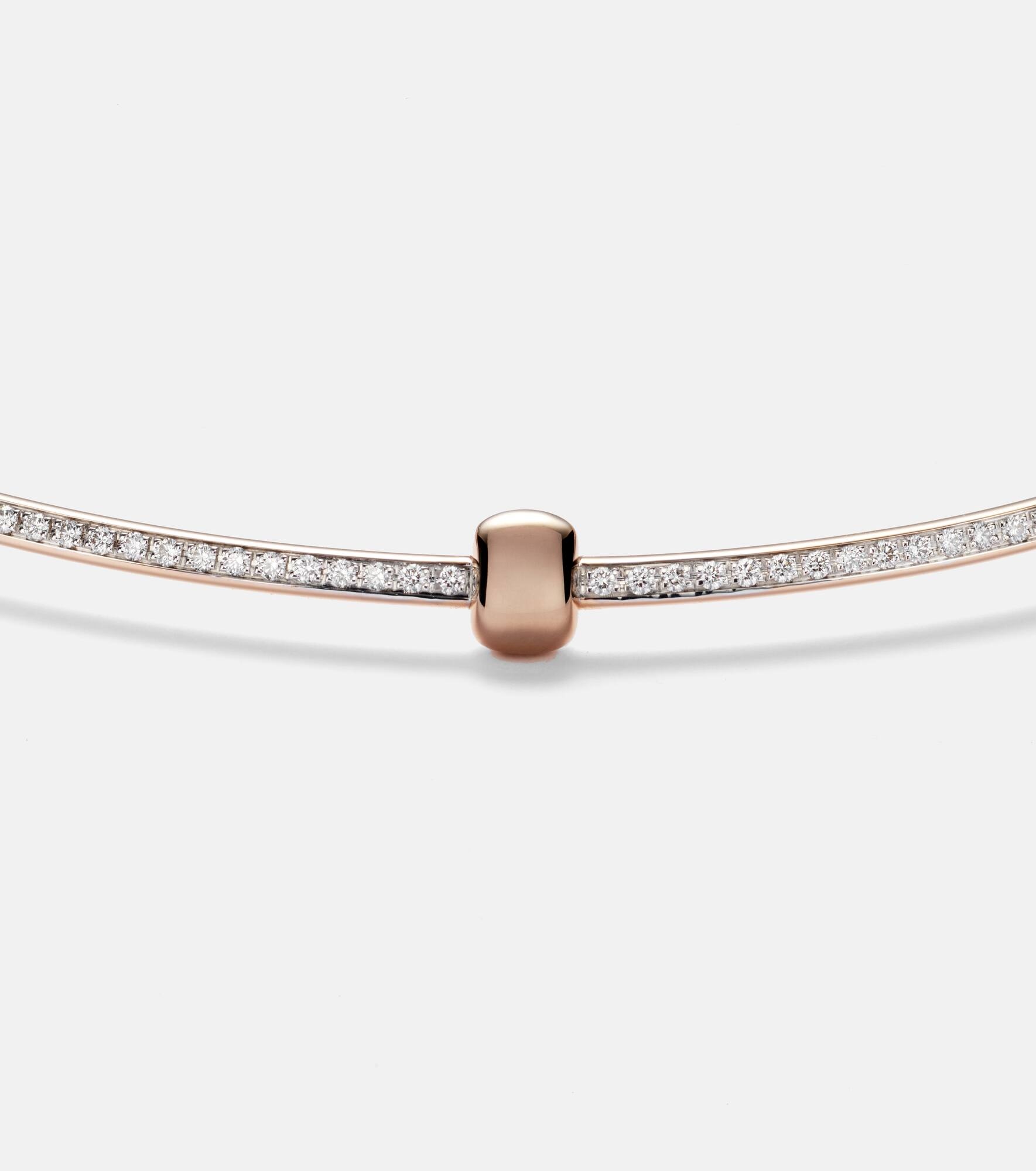 Together 18kt rose gold choker with diamonds - 4