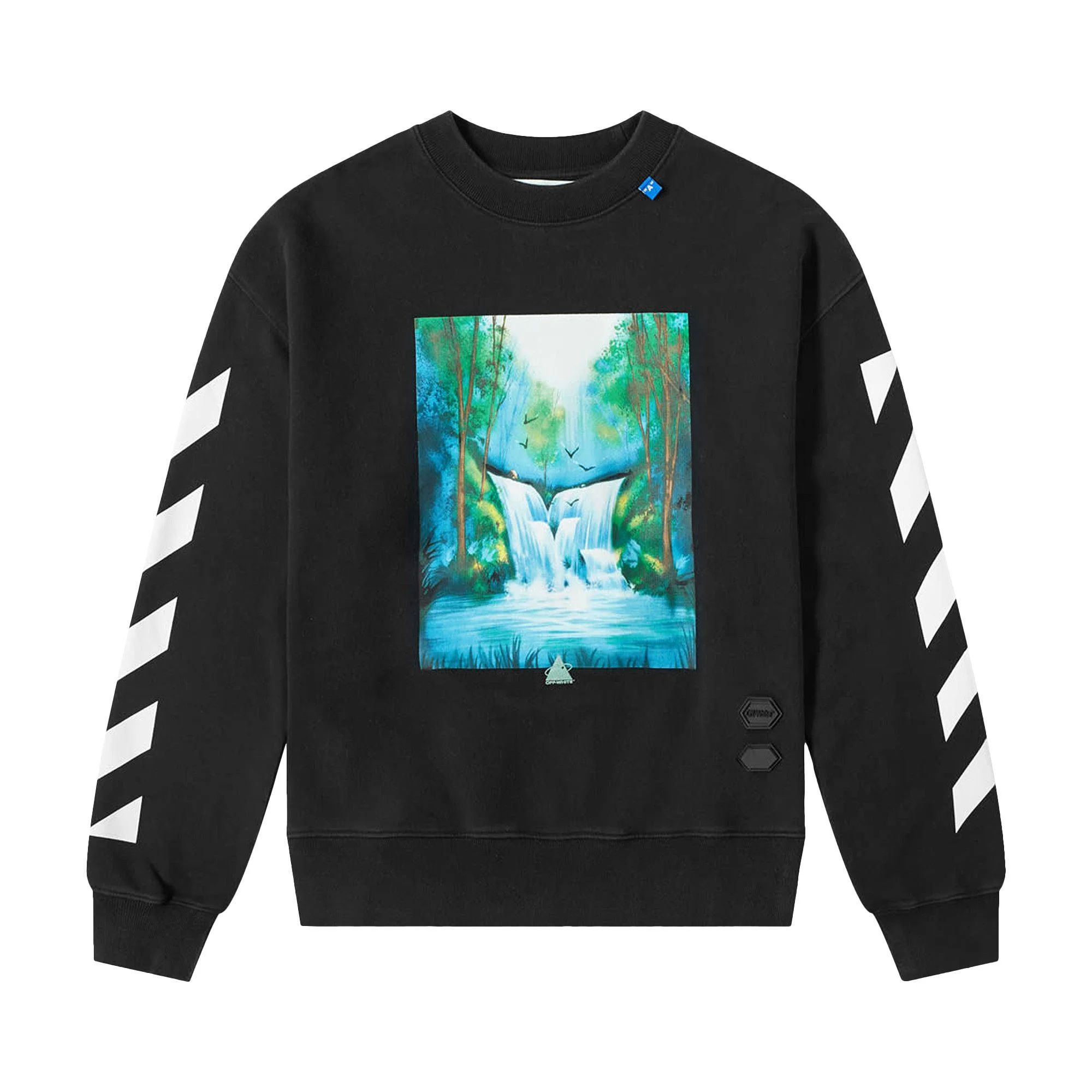 Off-White Waterfall Over Sweatshirt 'Black' - 1