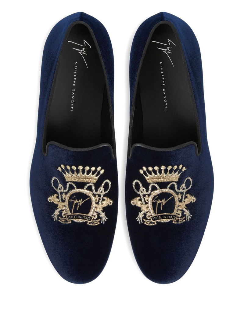 TERENCE grosgrain-embroidered loafers 4