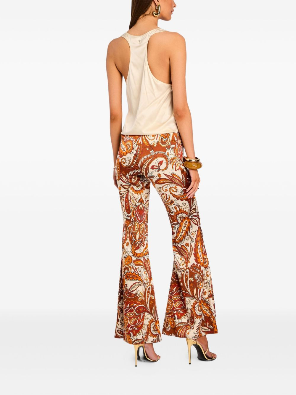 Harmoni paisley-print flared trousers - 4