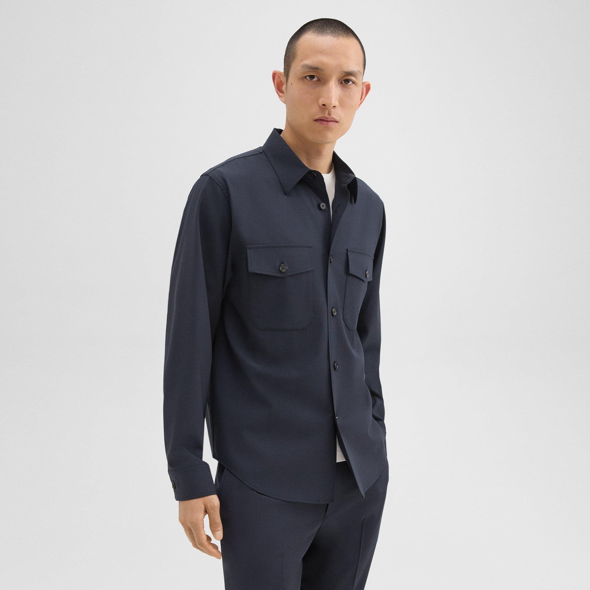 Garvin Shirt Jacket in Stretch Wool - 2