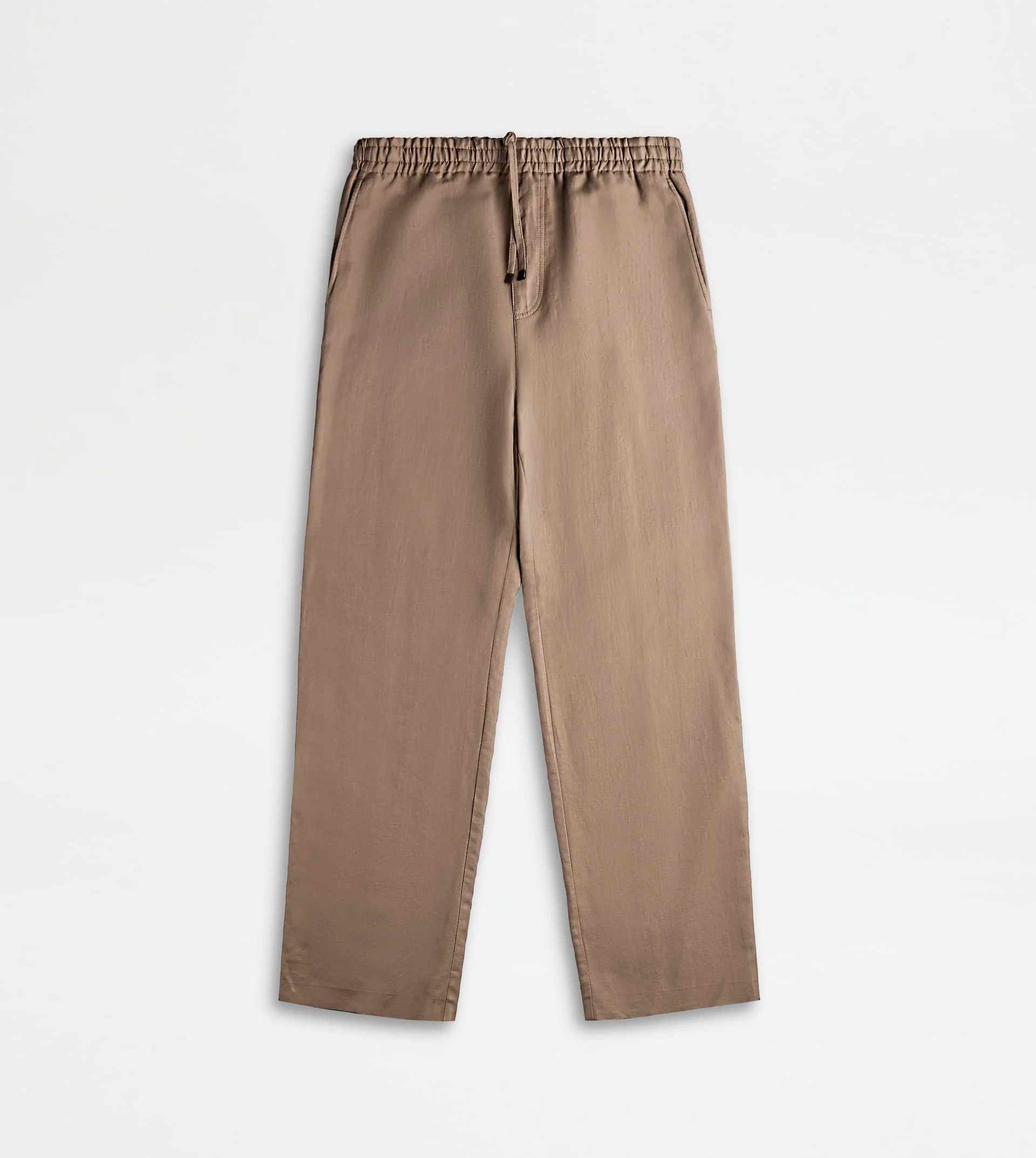 LINEN BLEND PANTS - BEIGE - 1