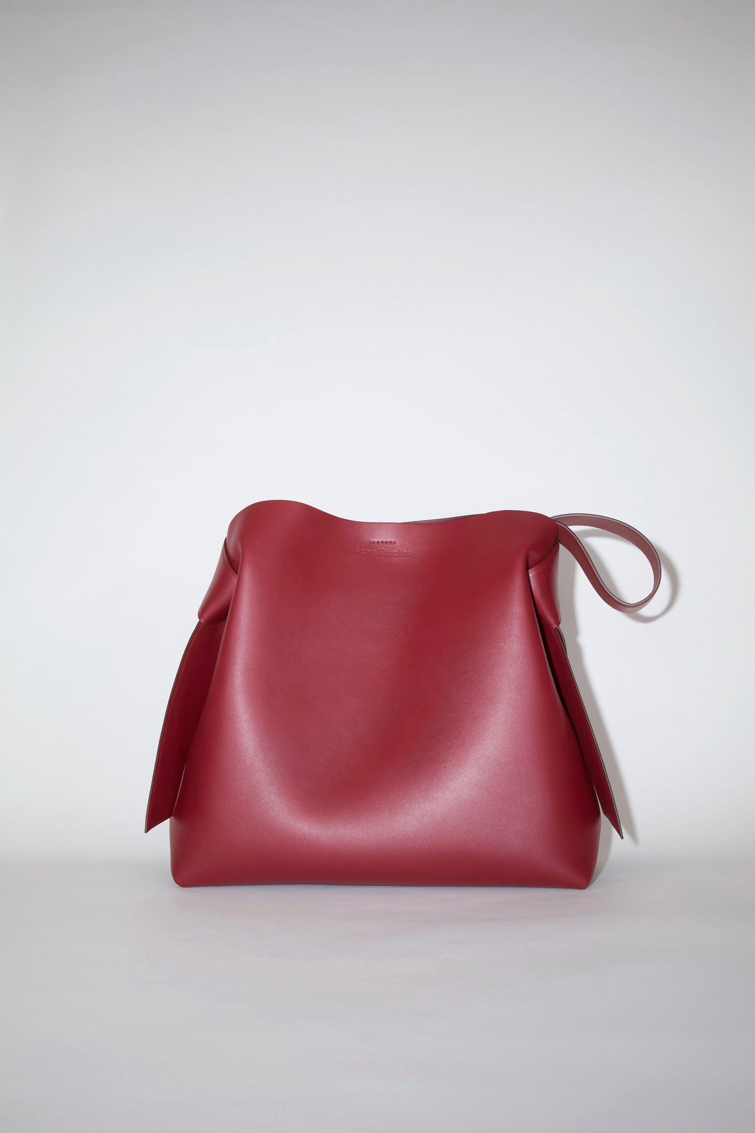 Large Leather Bag - Burgundy - 1