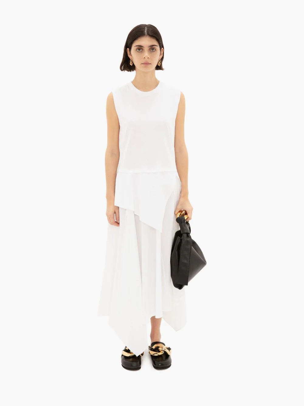 SLEEVELESS FOLDOVER SHIRT DRESS - 2
