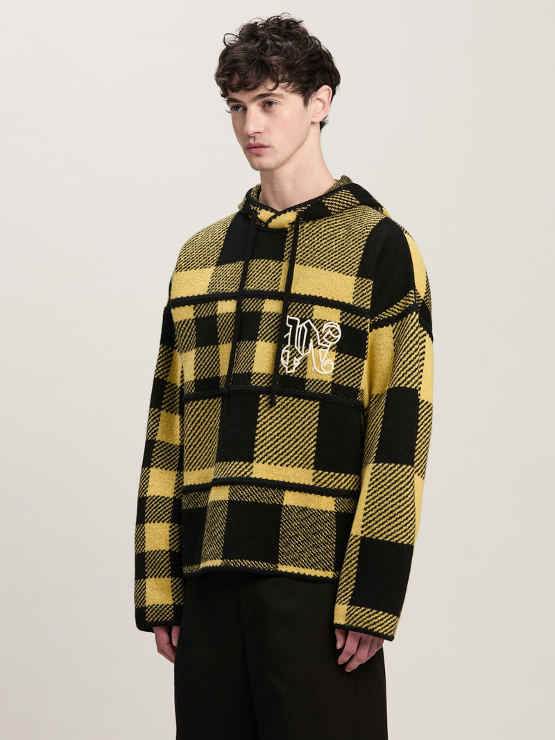 Monogram Tartan Knit Hoody 4