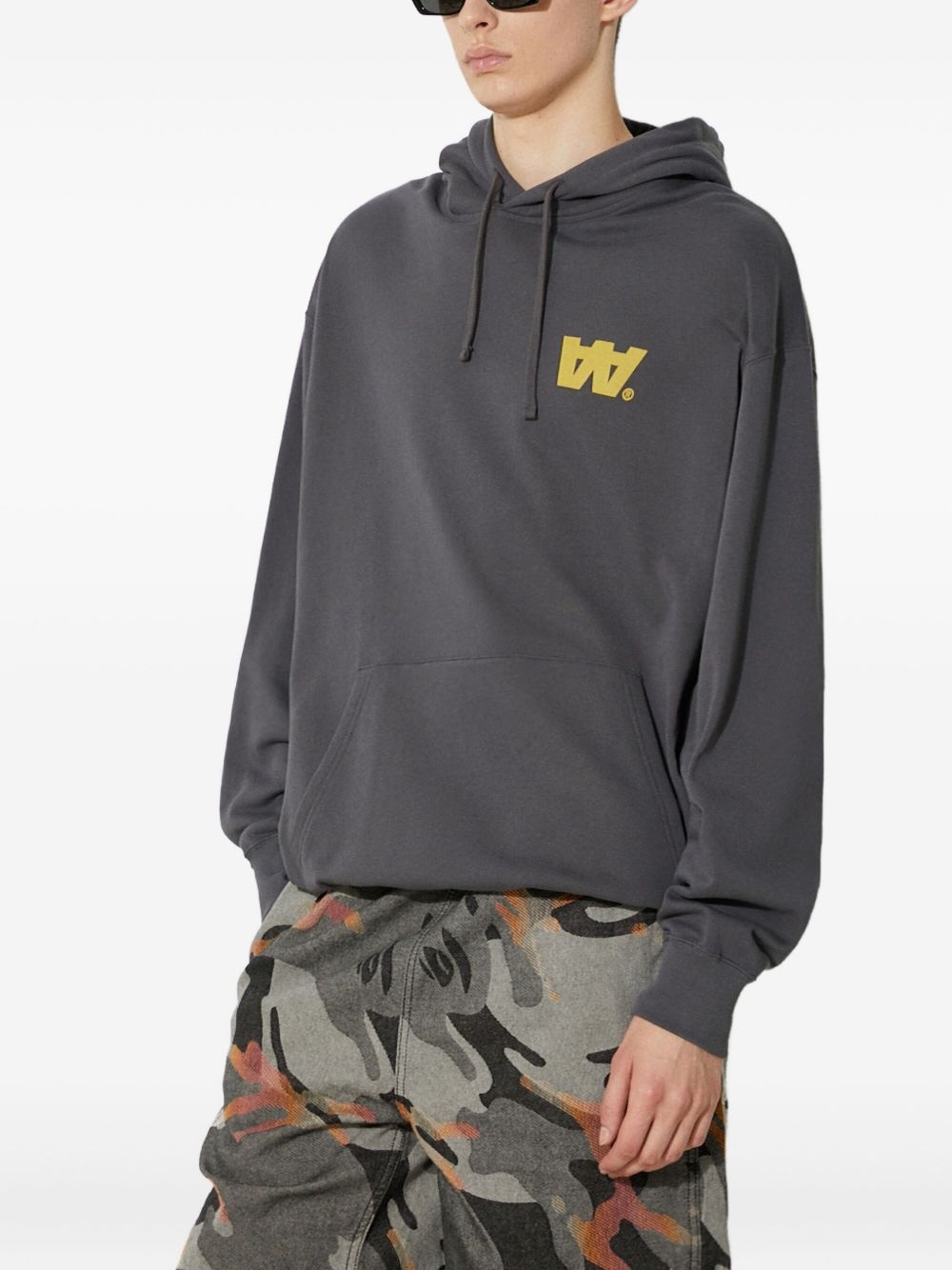 logo-print hoodie - 3
