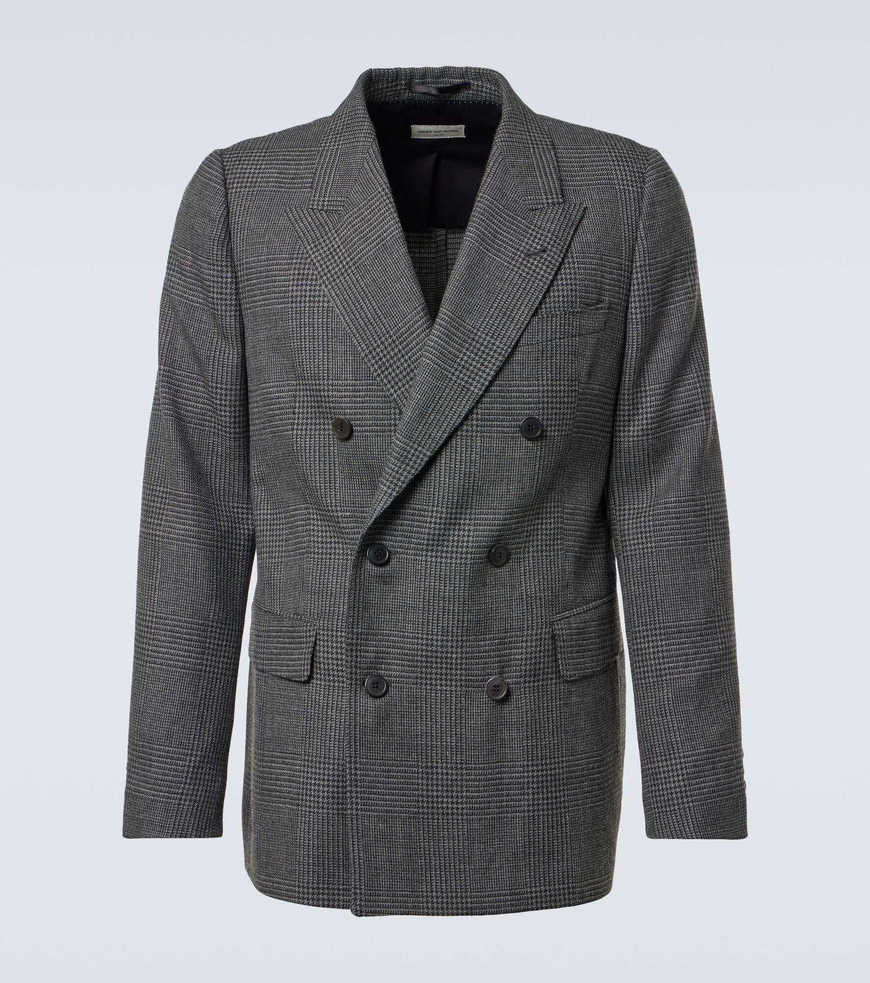 Double-breasted wool blazer - 1