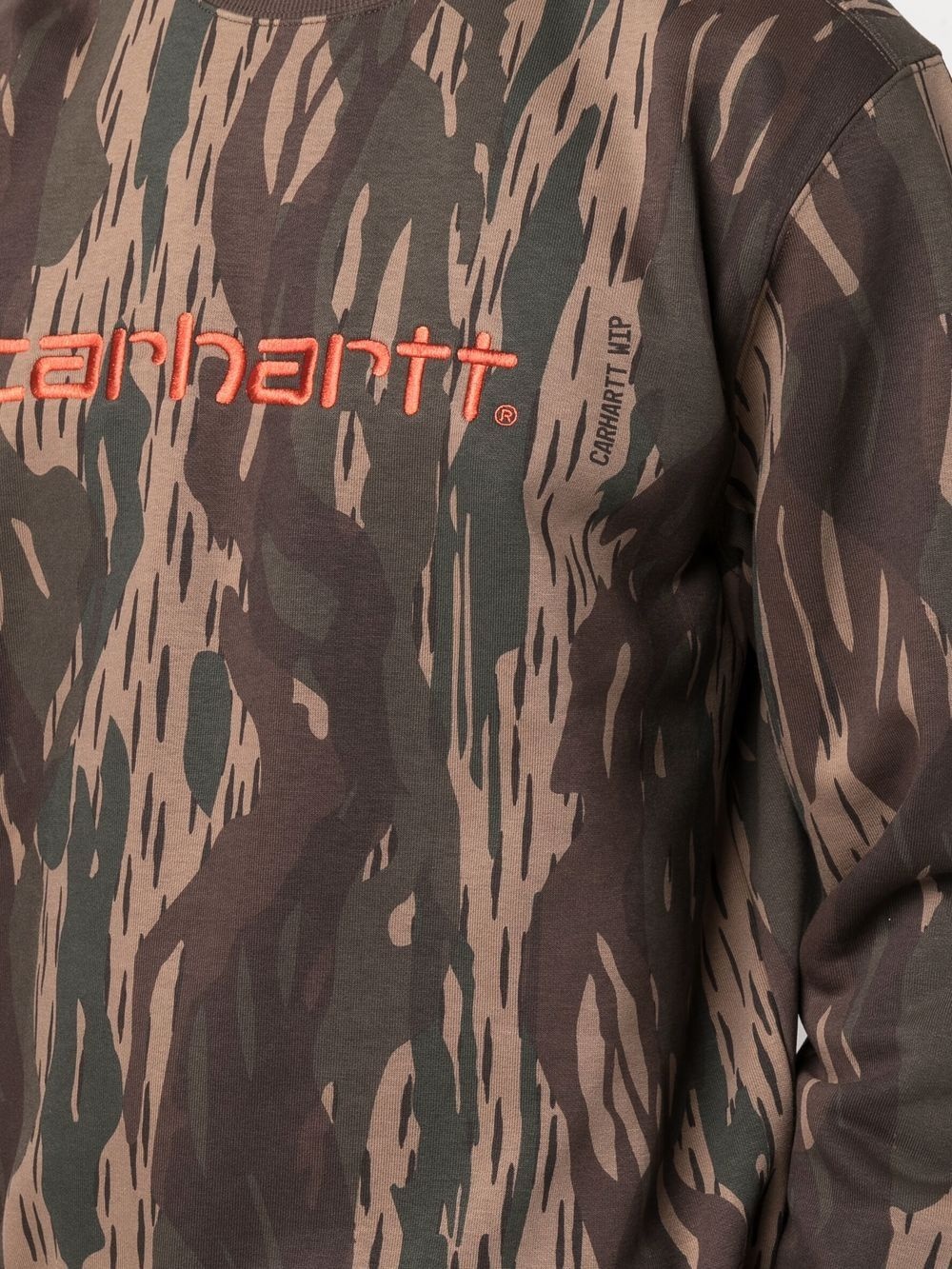 embroidered logo camouflage-print sweatshirt - 5