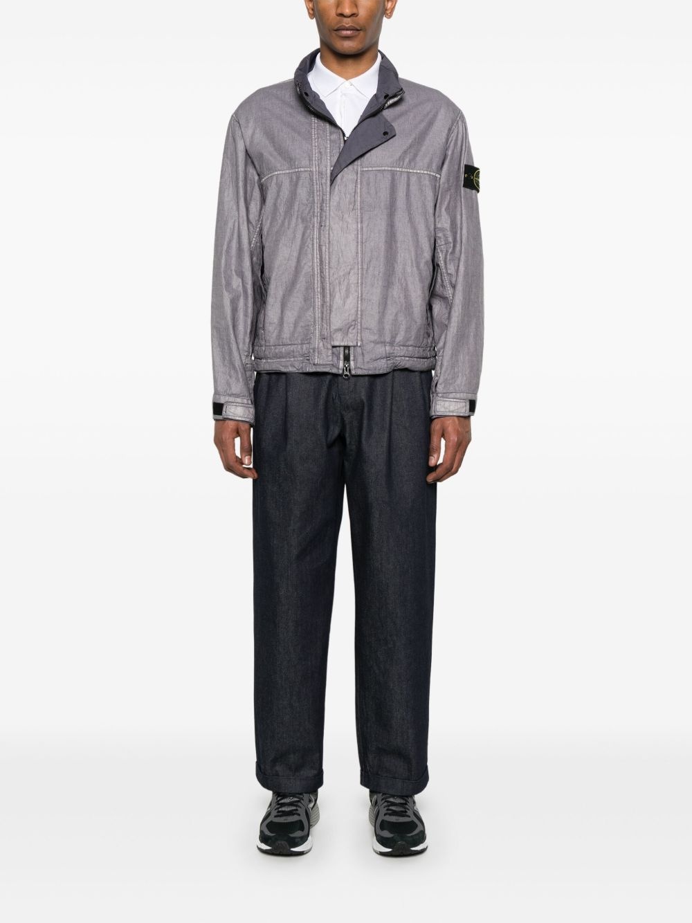 plated-ovd linen jacket - 2