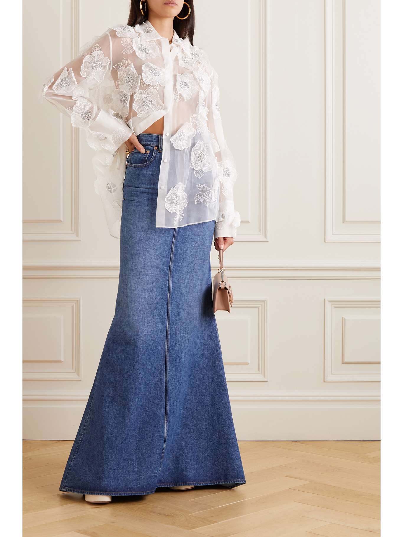 Valentino LONG DENIM SKIRT | REVERSIBLE