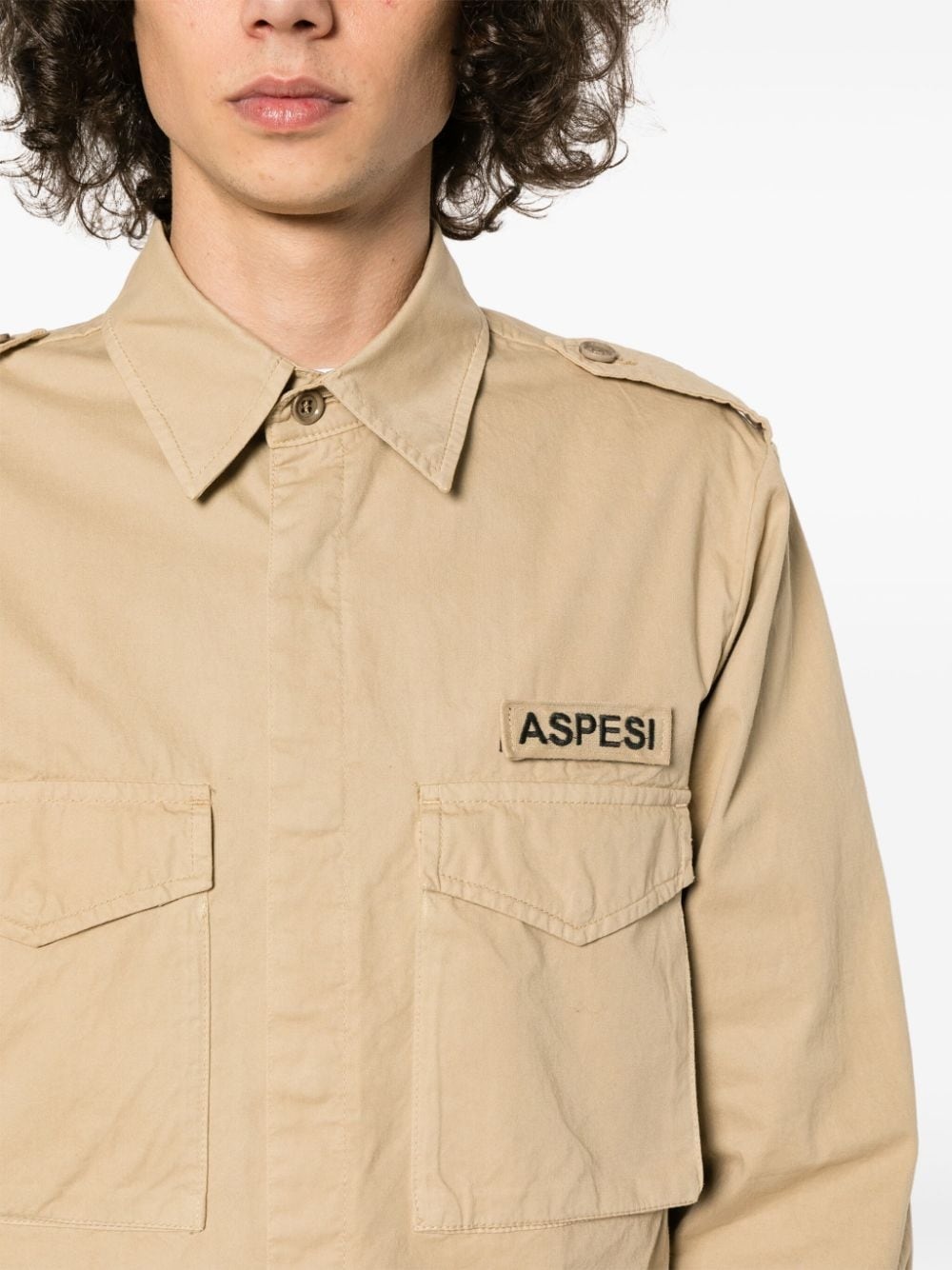 logo-patch shirt - 5