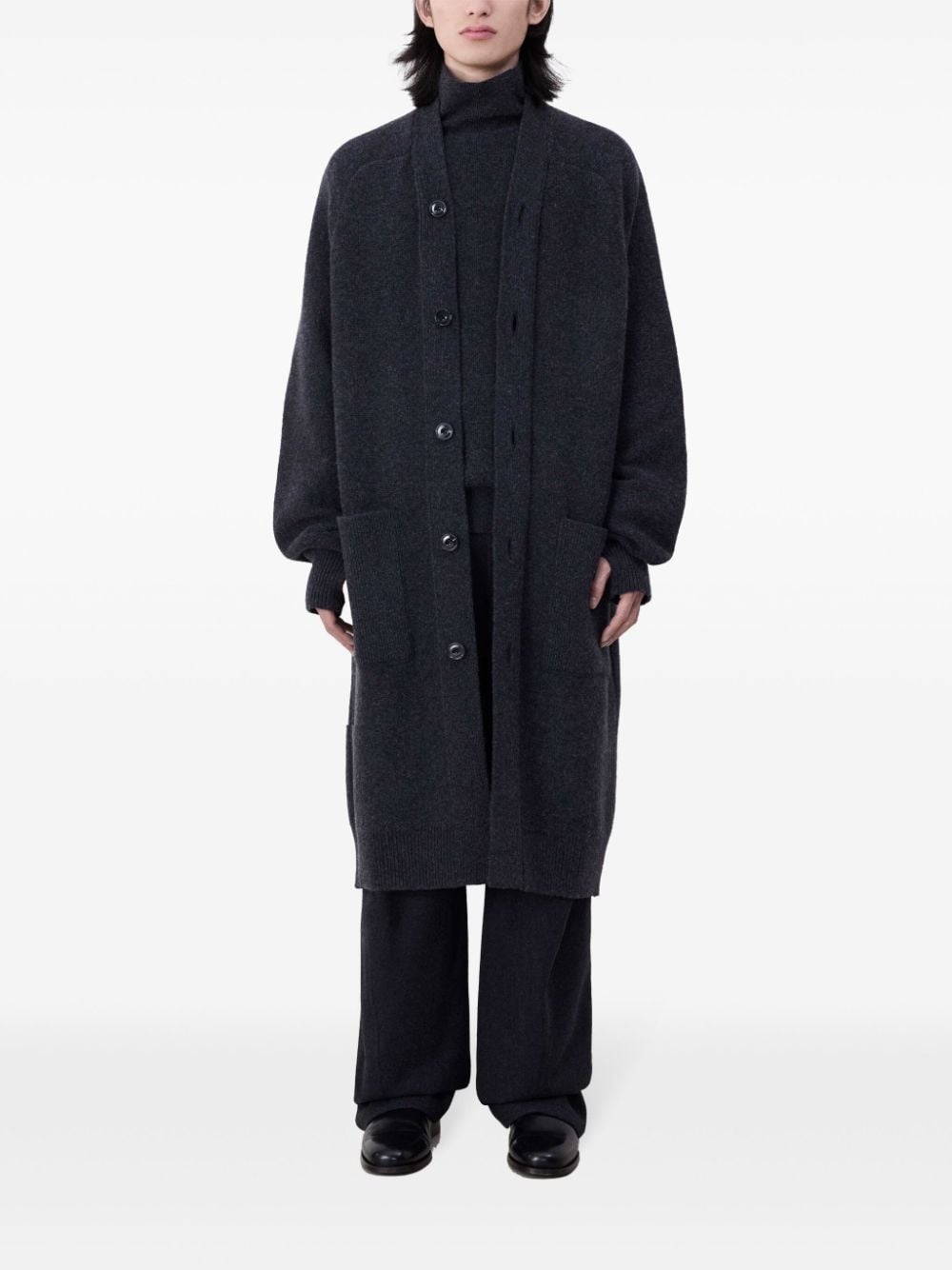 V-neck long cardigan - 2