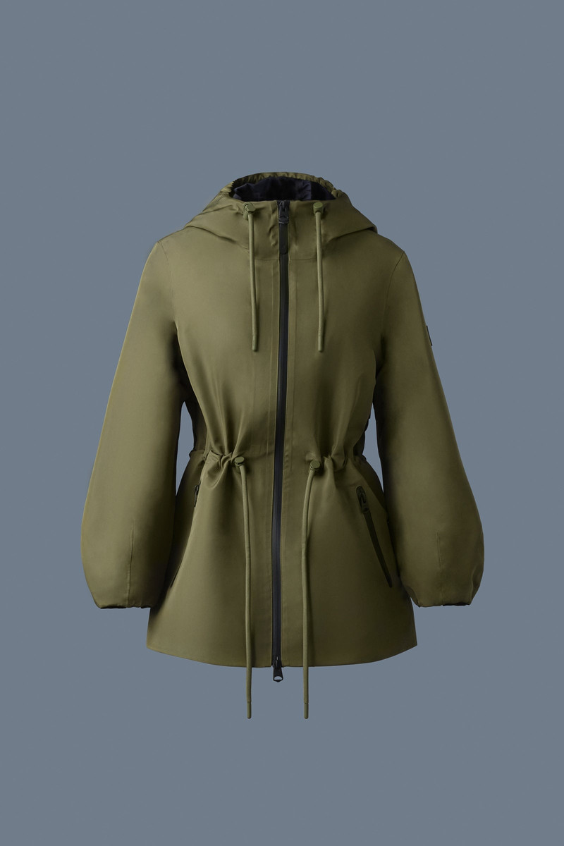 KALEA Technical Rain Jacket with Drawcord Waist - 1