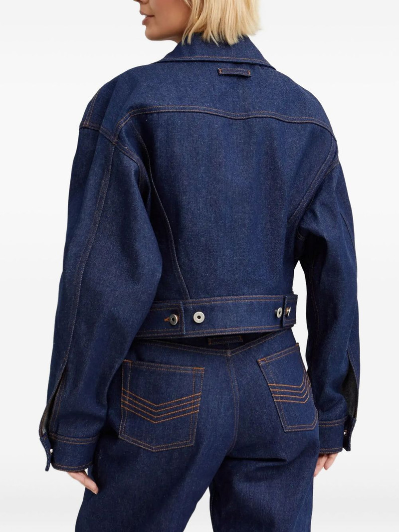 lacing-detail denim jacket 3