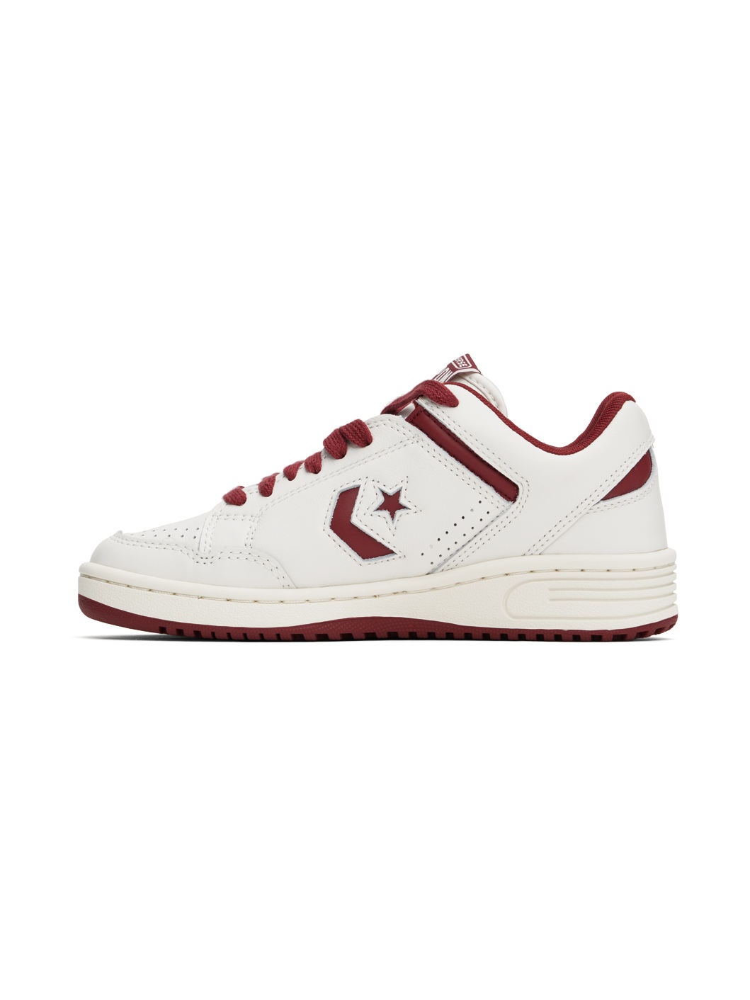 White & Red Weapon Sneakers - 3