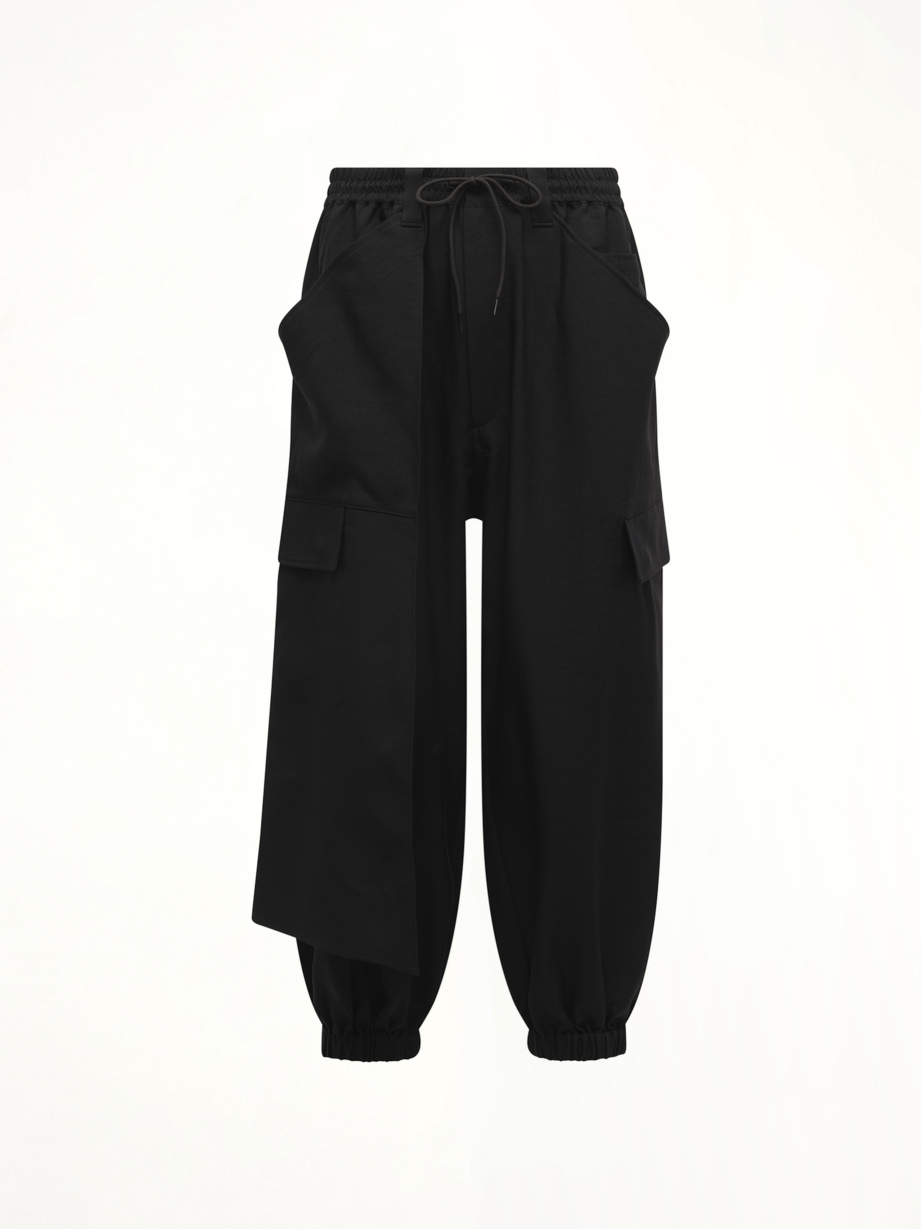 Sport Uniform Cuffed Cargo Pants in Black - 2