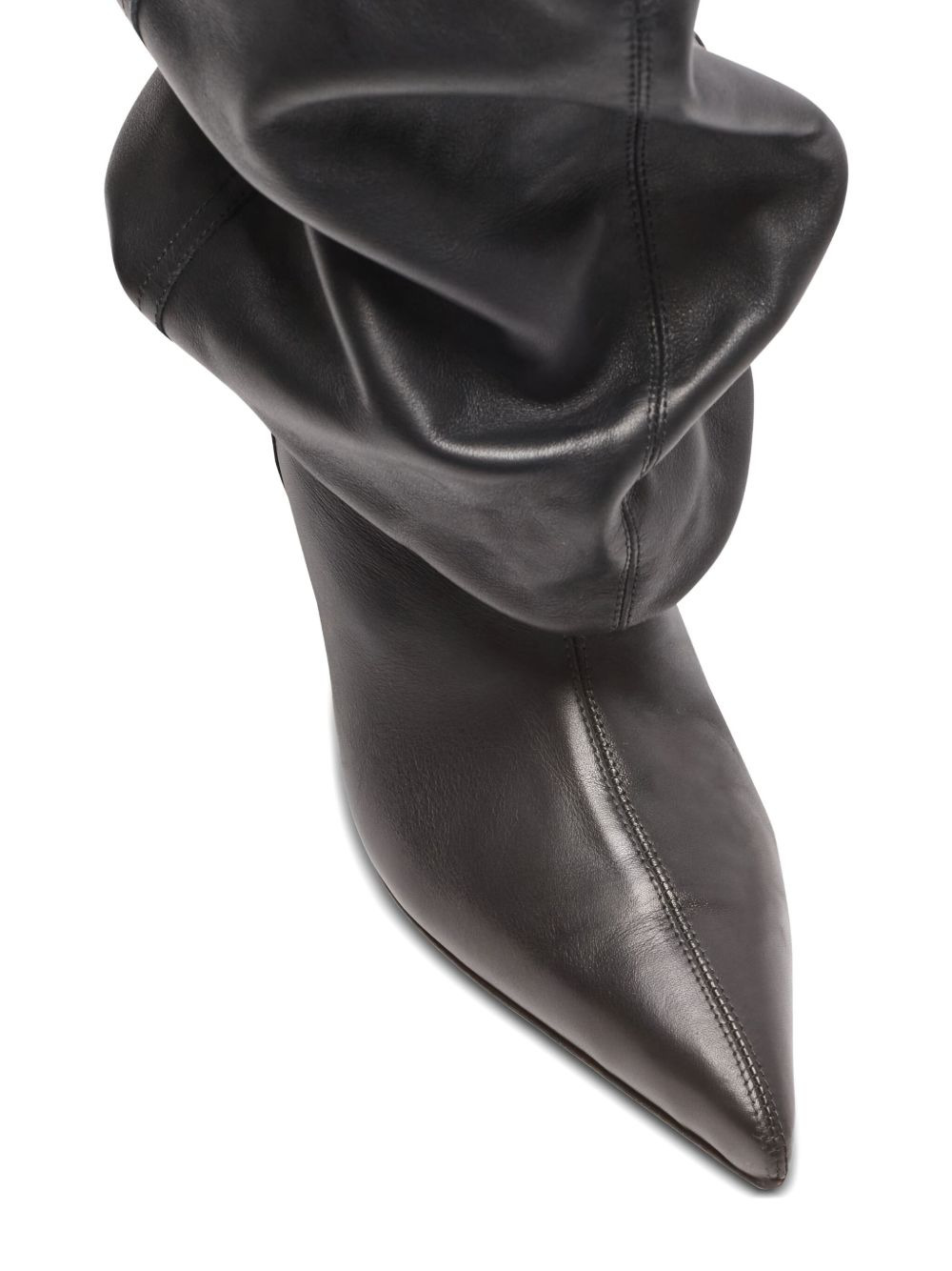 75mm slouchy wedge ankle boots - 4