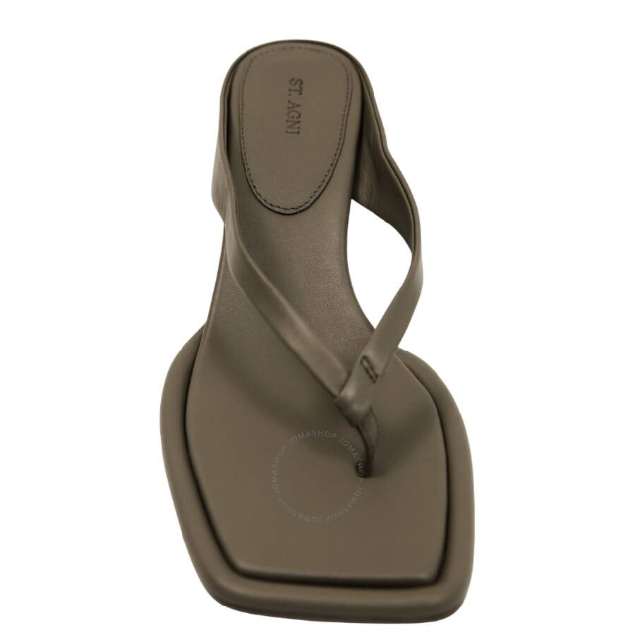 St Agni Ladies Smokey Olive Flip Flop Sandals - 3