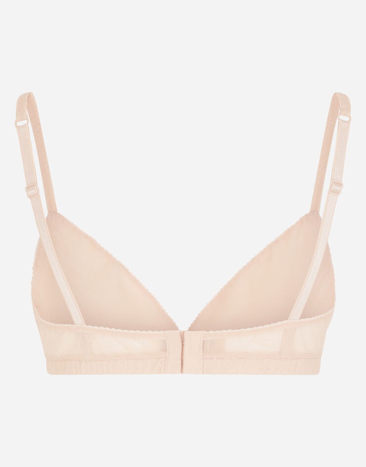 Jacquard tulle triangle bra - 3