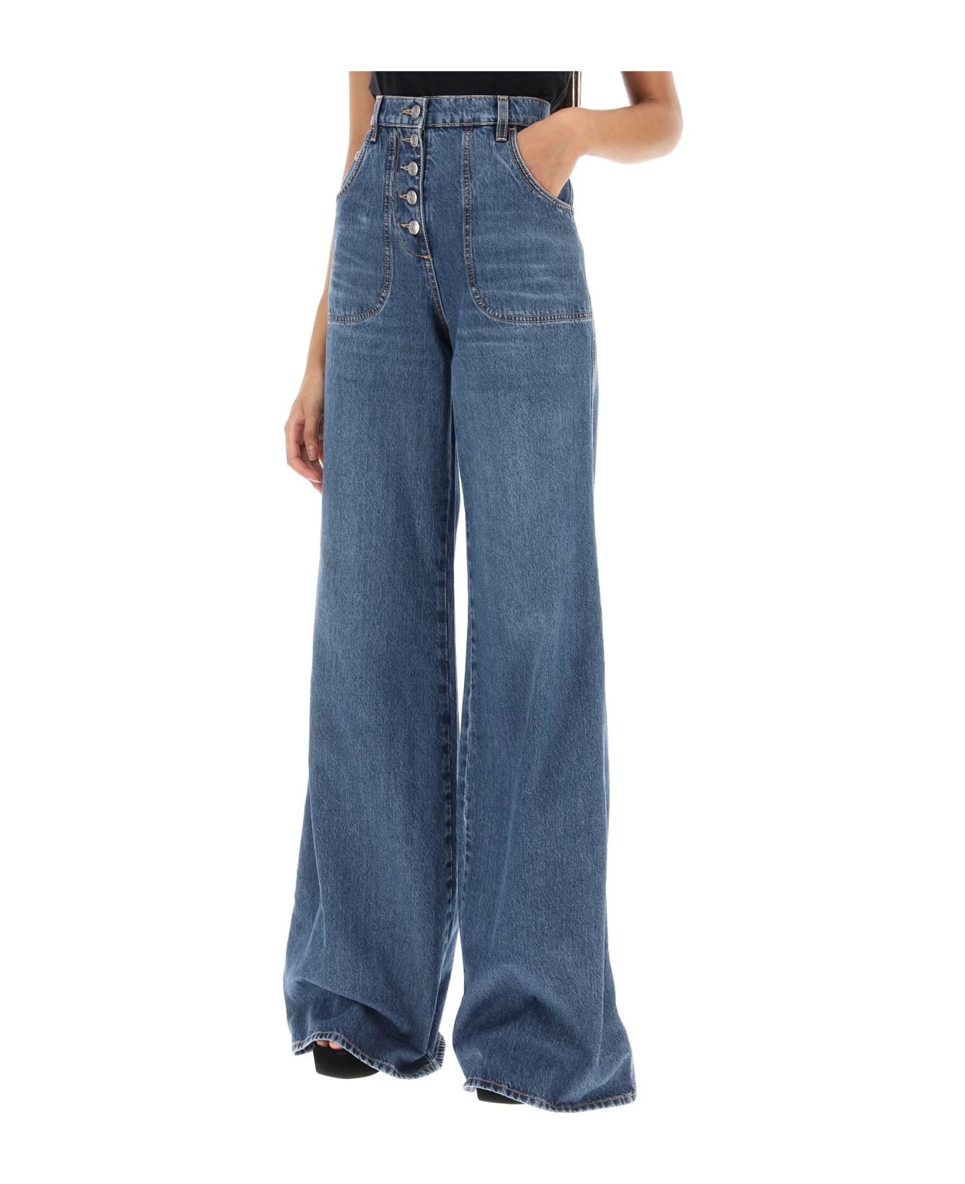 Jeans With Back Foliage Motif - 4