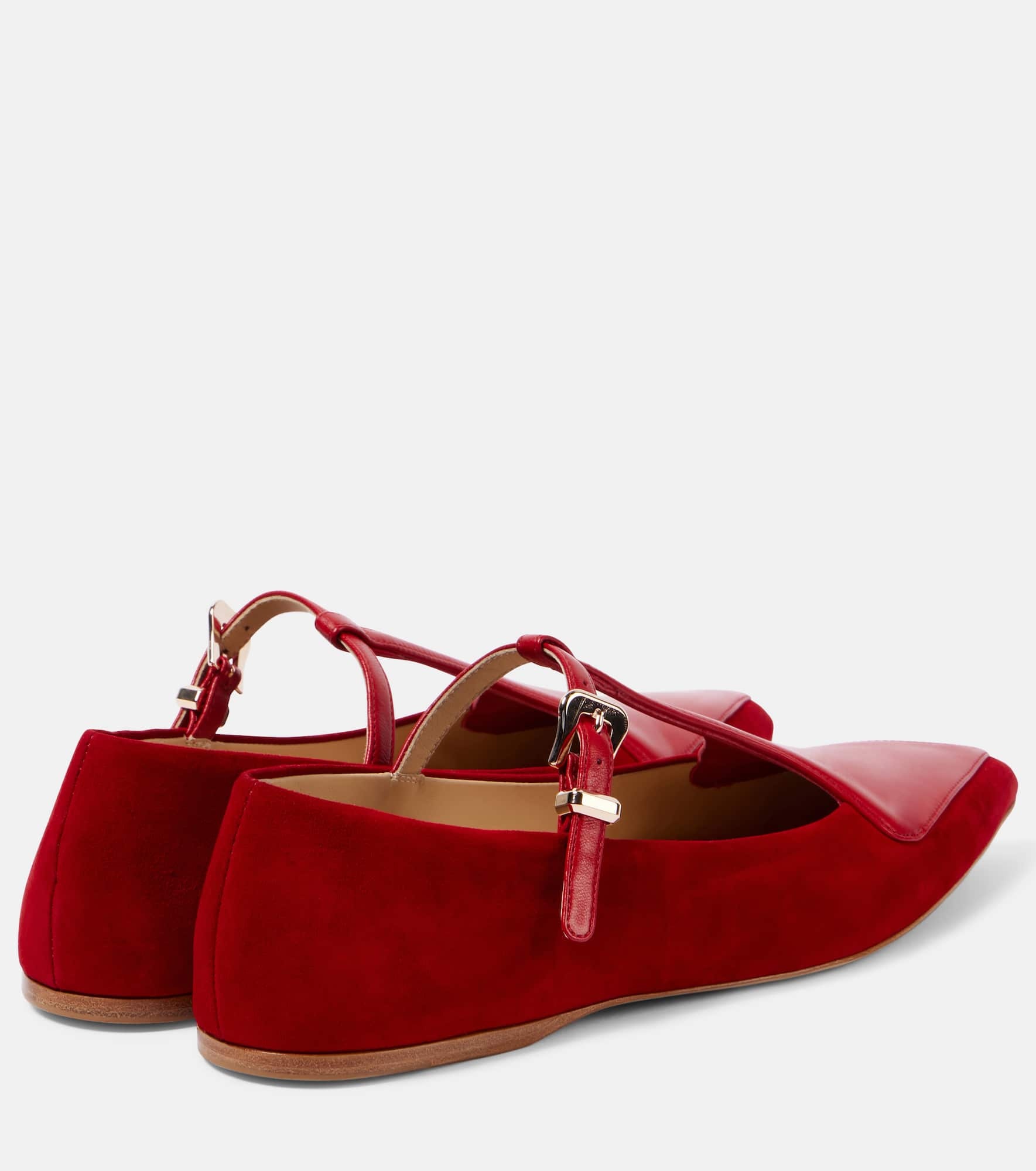 Liv leather and suede Mary Jane flats - 2