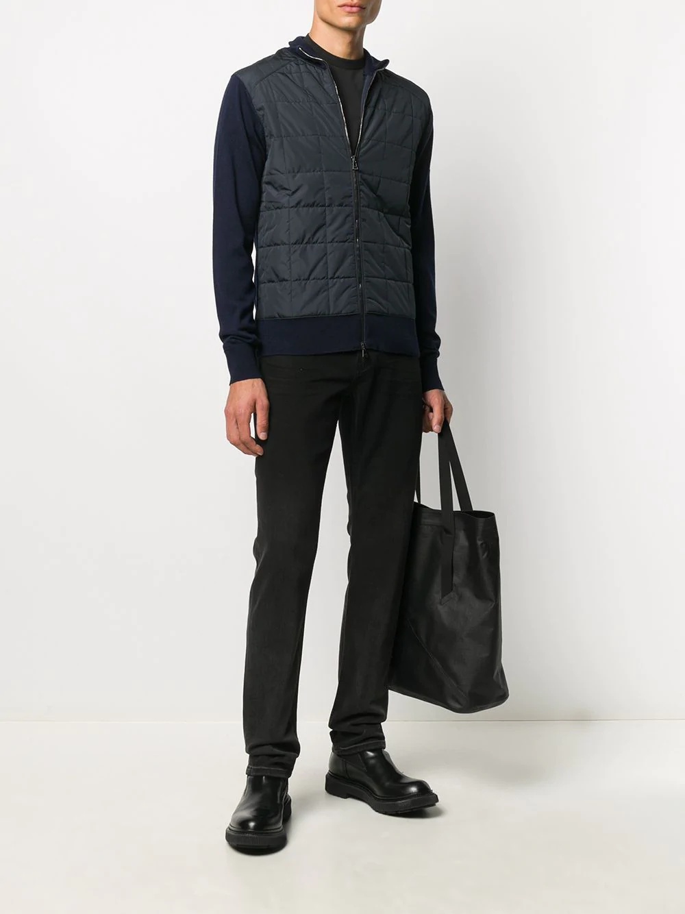 panelled padded jacket - 2