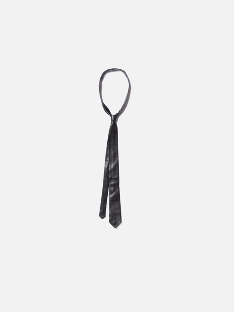 Leather Tie Black 1