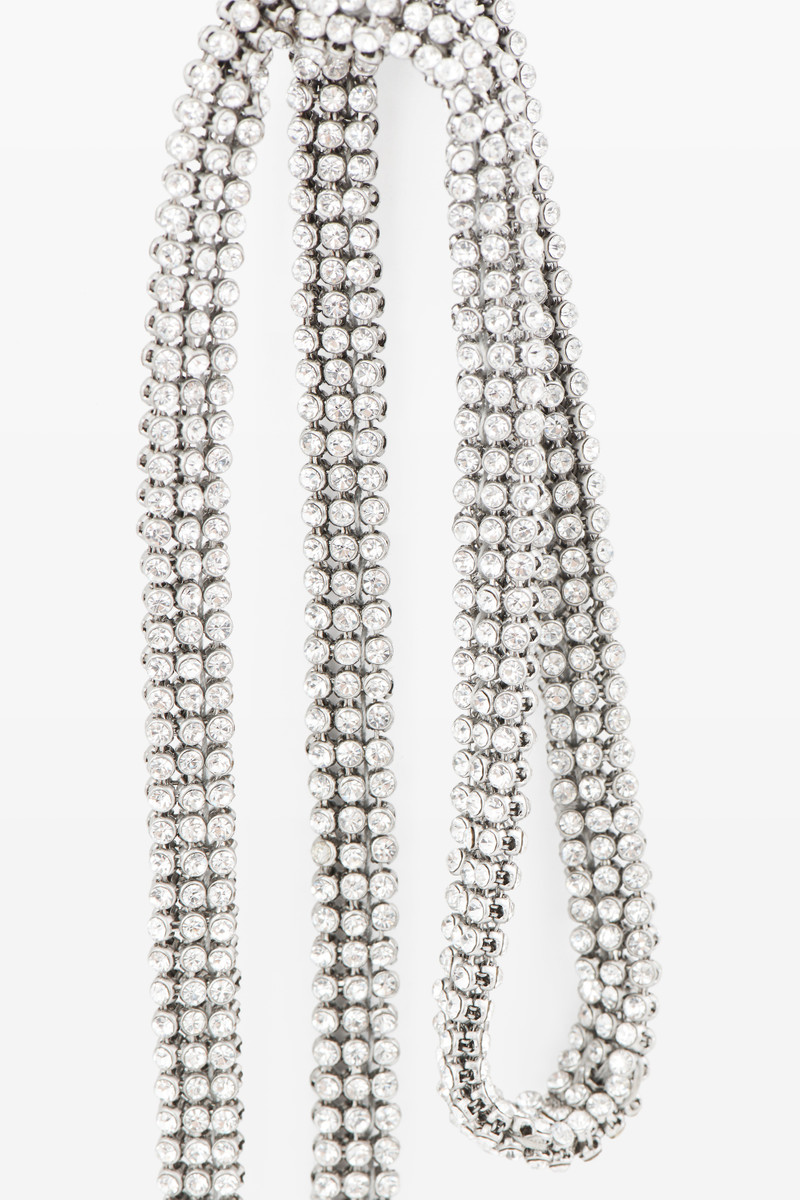 Alexander Wang CRYSTAL BOW EARRINGS IN CRYSTAL MESH outlook