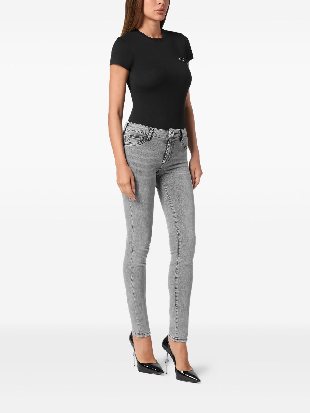 logo-patch jeggings - 2