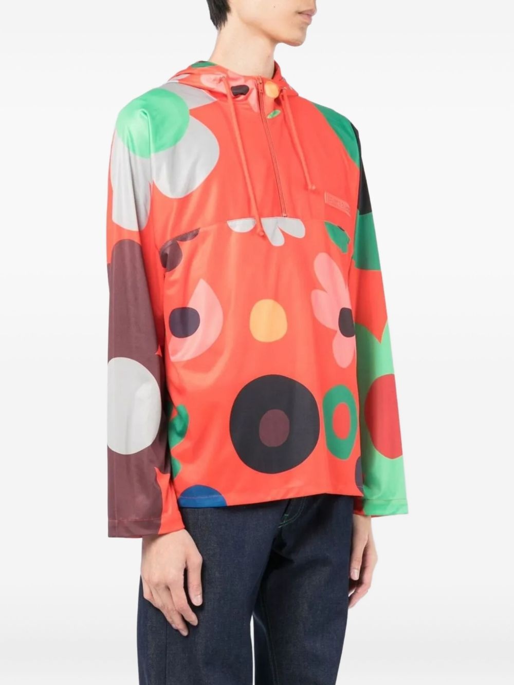 floral-print half-zip jacket - 3