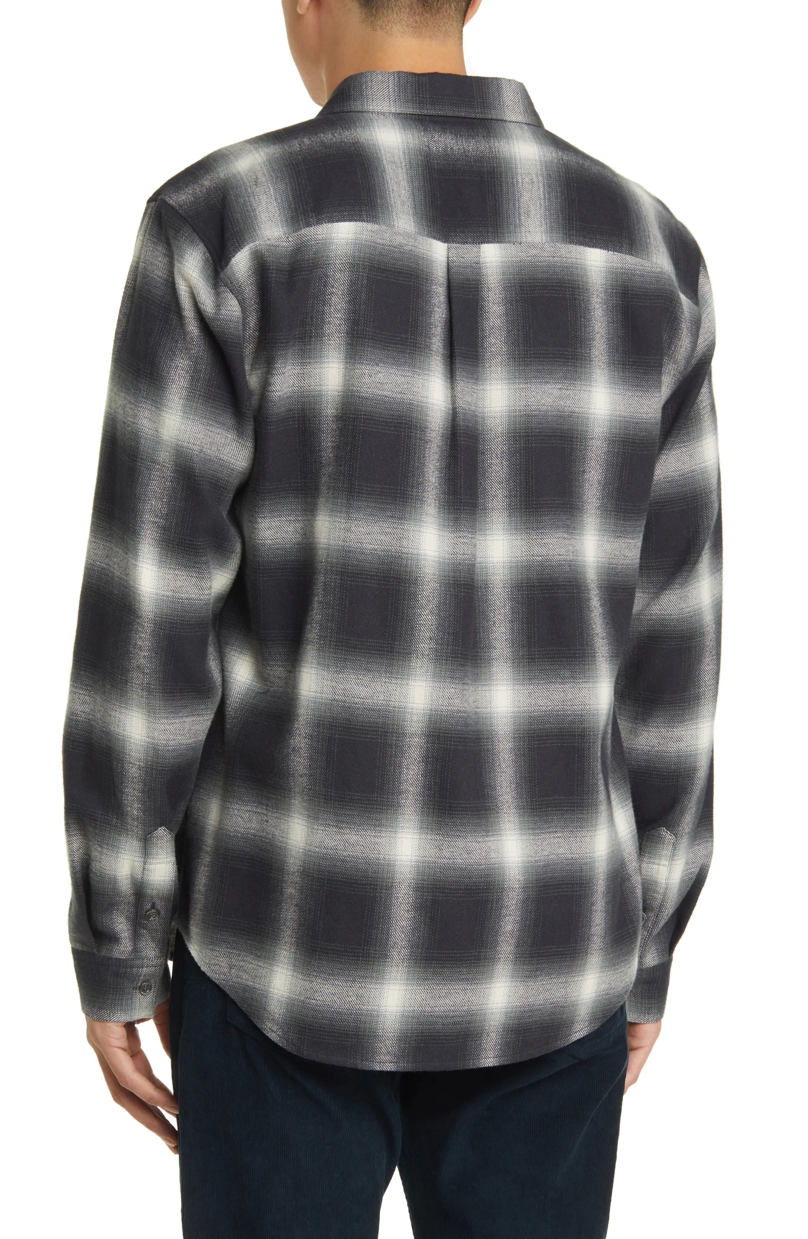 Plaid Brushed Cotton Button-Up Shirt - 3