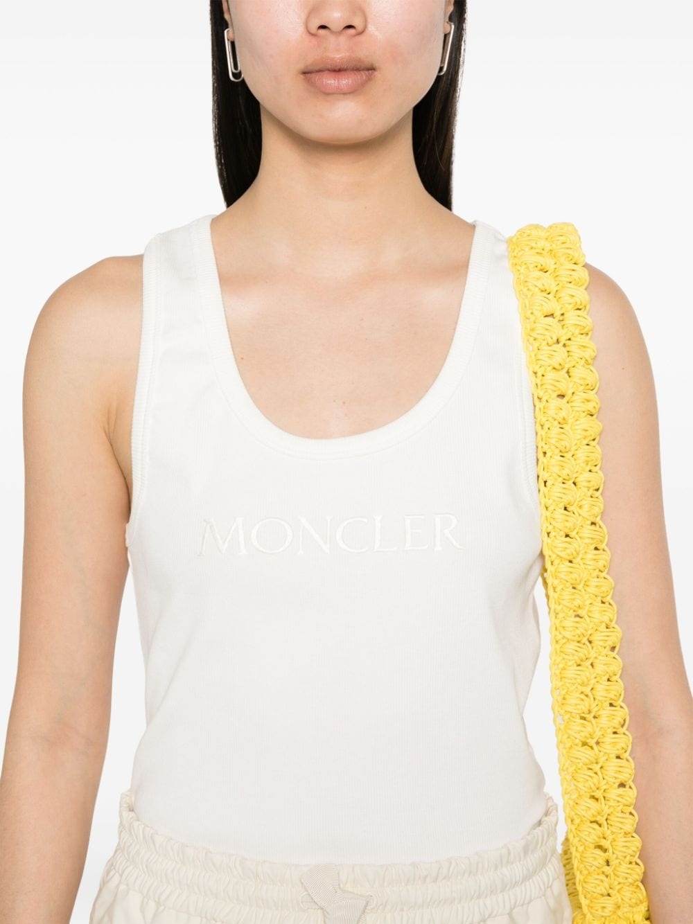 logo-embroidered tank top - 5