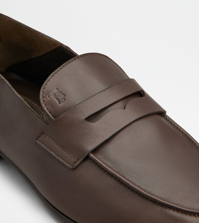 LOAFERS IN LEATHER - BROWN 6