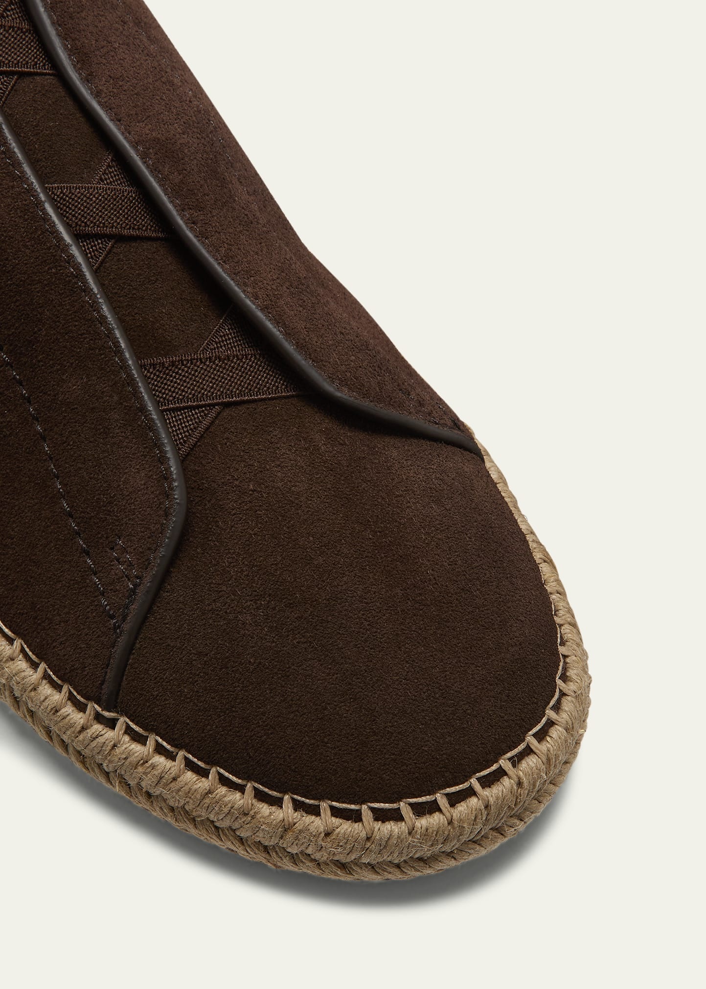 Men's Triple Stitch Suede Espadrille Sneakers - 5