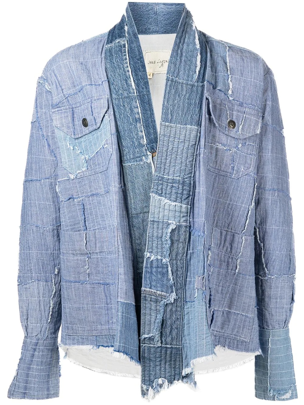 patchwork denim jacket - 1