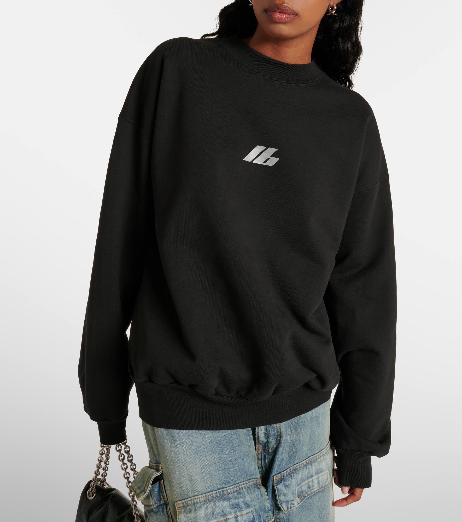 Crewneck cotton jersey sweatshirt - 4