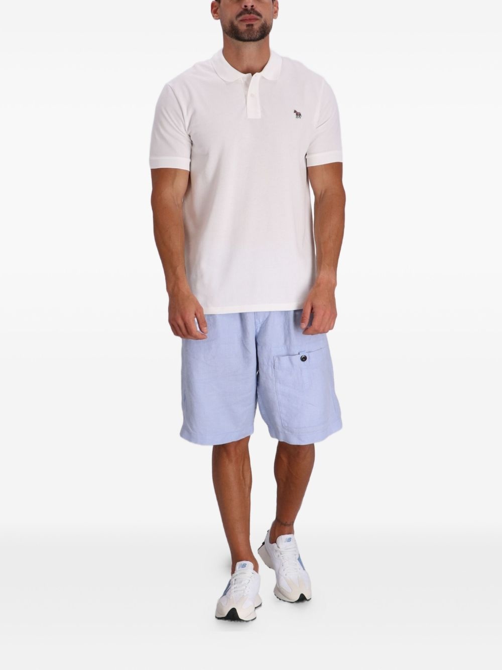Zebra-patch polo shirt - 2