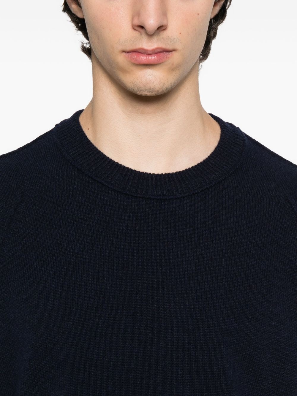 lens-detail crew-neck sweater - 5