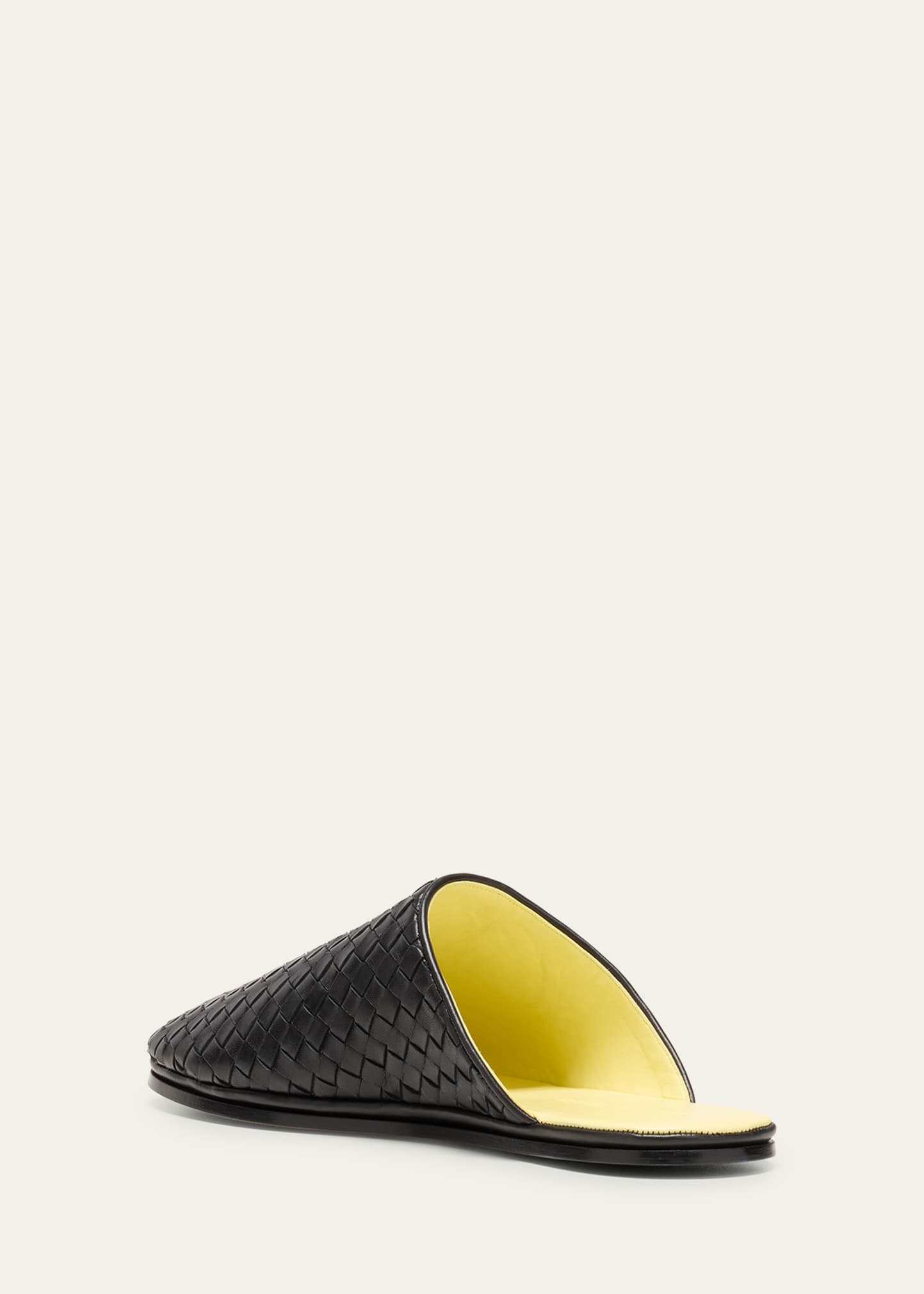 Men's Sunday Open-Back Intrecciato Leather Slippers - 4