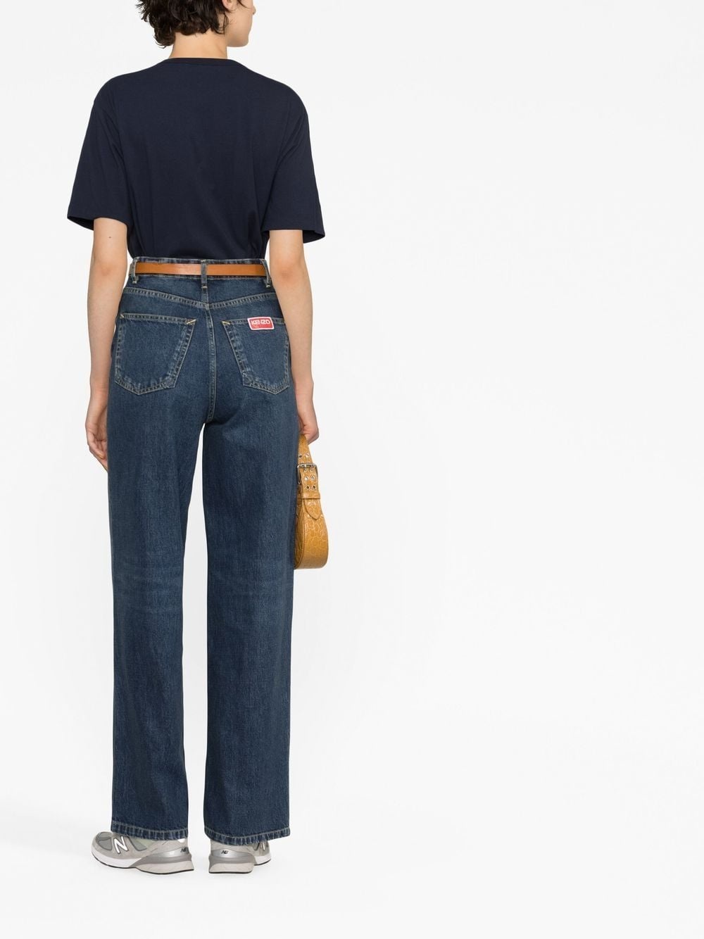 high-waisted straight-leg jeans - 3