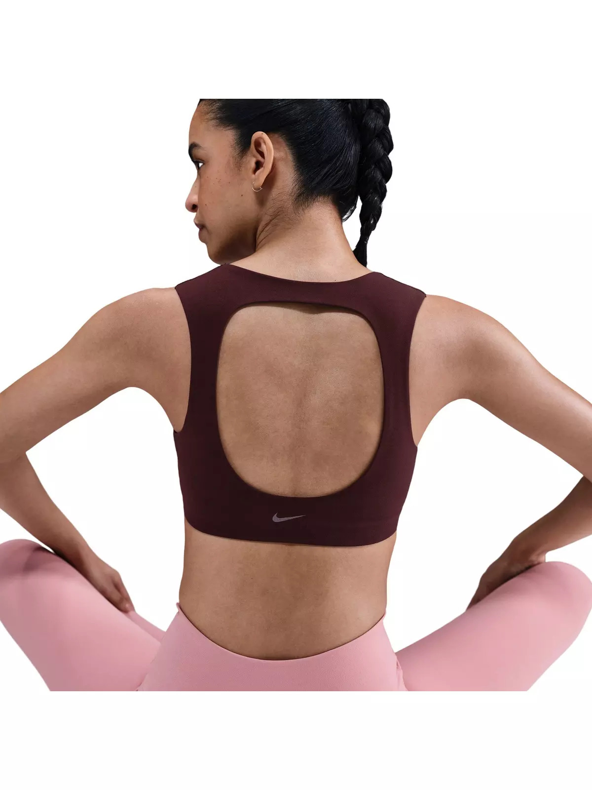 Women's Zenvy Light-Support Lightly Lined Sports Bra -Burgundy - 3