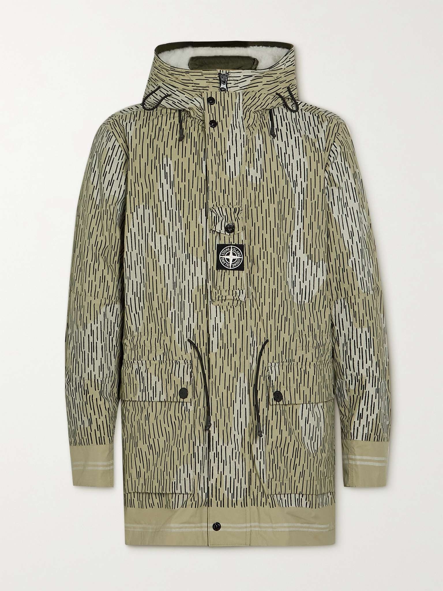 Reflective-Trimmed Printed Shell Parka with Detachable Quilted Liner - 1