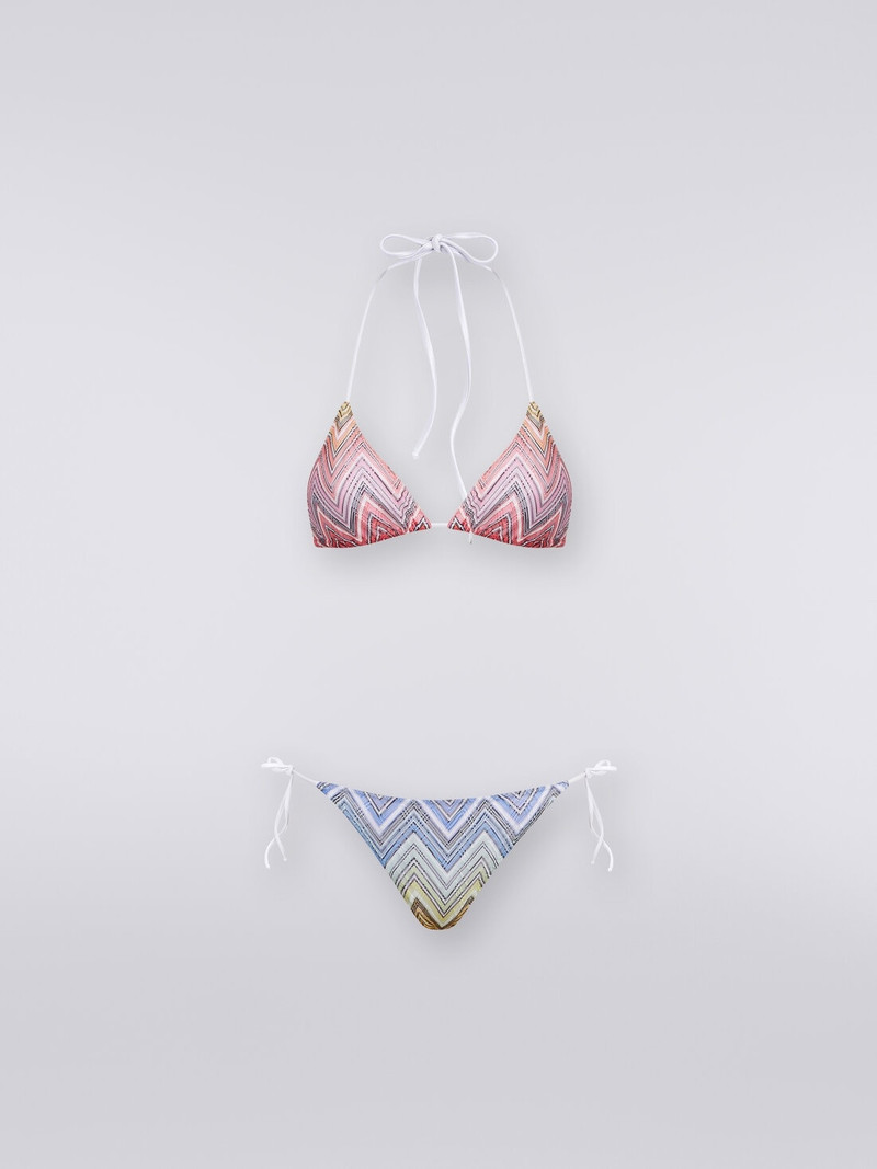 Triangle bikini in zigzag fabric 1