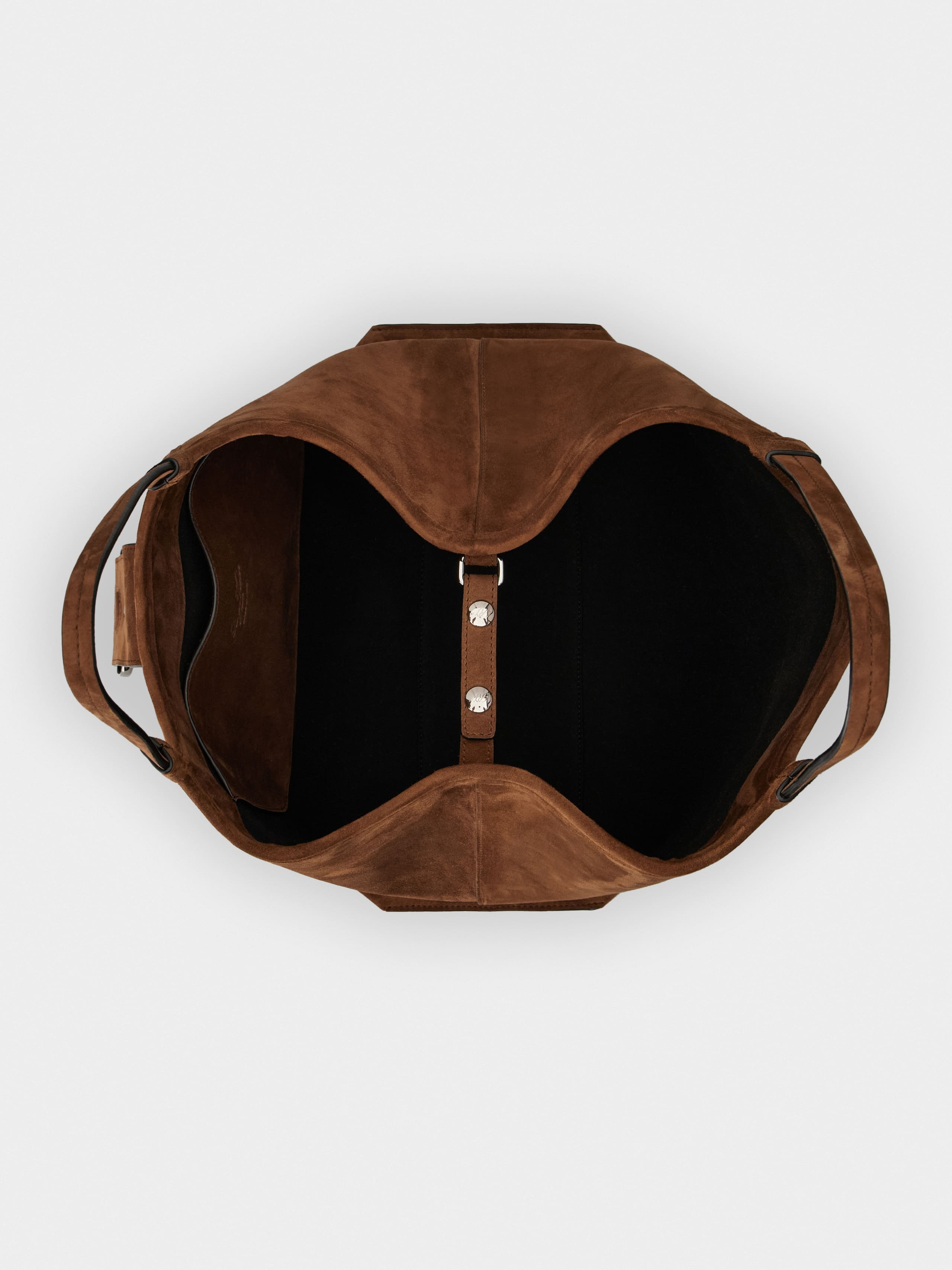 Viv' Choc Medium Shopping Bag in suede - 6