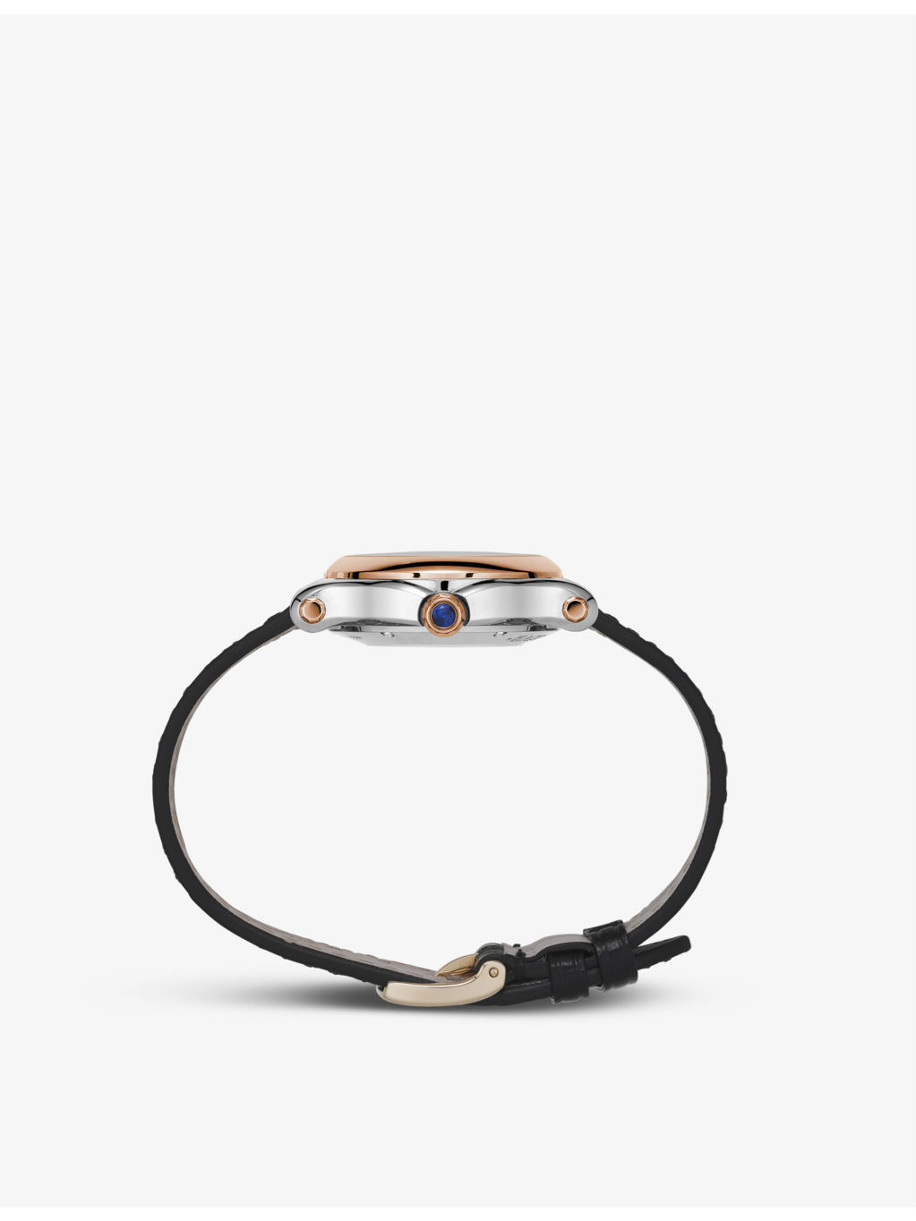 Happy Sport 18ct rose gold, stainless-steel, alligator-embossed leather and 0.14ct diamond self-wind - 3